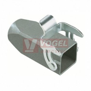 09200031750 Han A Hood Coupler 1 Lever kryt konektoru, vel.3A, 1-třm., spojkový přímý, metal, horní vstup, Pg11, RAL 7037