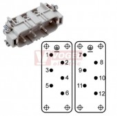 Konektor  6pin V 35A/500V H-BS 6 BS  šroubový 7-12 EPIC H-BS 6 SS/SO 7-12 DR (10170600)