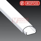 Lišta v 20xš 40 LE 40_HD (2m kart.) půlkulatá, bílá RAL9003