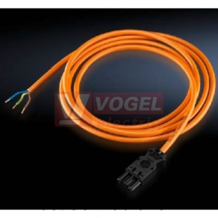 SZ4315.100 Připojovací kabel pro napájení, délka 3000 mm, se zásuvkou, bez konektoru, barva oranžová, (balení 5 kusů)