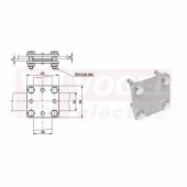SR 2a   svorka pro zemnící pásku, 50x50mm, souběžné a křížové spojení, 4x šroub M6  Fe/Zn (V108)