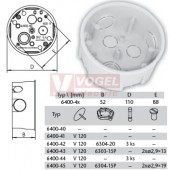 6400-40 Krabice přístrojová pr.112/hl.52mm, prázdná