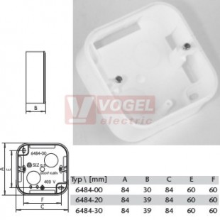 6484-30 Lištová krabice se svorkovnicí, š/v/hl 84x84x39mm IP40