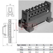 N15   SP 15/N Prop. můstek 15 /modrý/ N, 16mm2, 660V, 80A