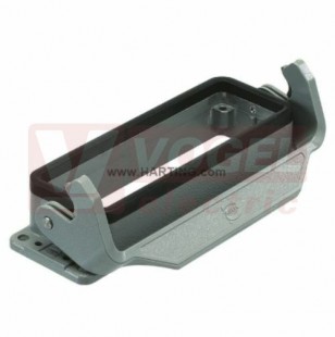 09300240307 Han B kryt konektoru, vel.24B, 1-třm., vestavný bez víka, nízké provedení, Han-Easy Lock, RAL 7037