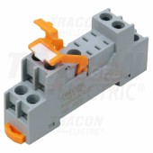 RN09-SOCKET patice pro 2P relé RN09-xxx, šroubové svorky, spona, montáž na DIN lištu, šířka 16mm, v=71mm, h=32mm