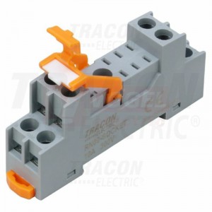 RN09-SOCKET patice pro 2P relé RN09-xxx, šroubové svorky, spona, montáž na DIN lištu, šířka 16mm, v=71mm, h=32mm