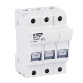 FB01F3P Pojistkový odpojovač 3P pro válc.poj. vel.  10x38mm do 32A,  certifikace UL, š=3x18mm