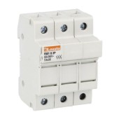FB01B3P Pojistkový odpojovač 3P pro válc.poj. Vel. 10x38mm do 32A,  690VAC,  bez indikátoru stavu, š= 3 moduly