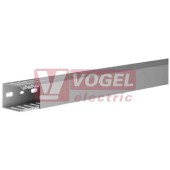 Kanál v 50xš 37,5 Tehalit DNG 50037 7030B  rozvaděčový s víkem, PVC, šedý RAL7030, děrování dna dle DIN 43659