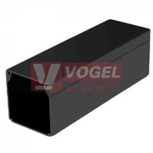Lišta v 40xš 40 LHD 40x40_FD  (2m karton) hranatá, dvojitý zámek, černá, UV stabilní