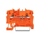 2201-1202 svorka průchozí, PUSH-IN 1,5mm2, oranžová, 1/1, š=4,2mm (WAGO TOPJOB S)