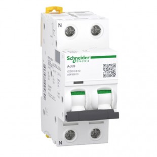 Jistič 1P+N  10A B iC60H (A9F88610) Acti9 10kA(IEC/EN 60898-1), 15kA(IEC/EN 60947-2)