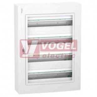 Rozvodnice  96M IP40 4ř PrismaSeT XS (LVSXR424) nástěnná/kovové dveře se sklem (včetně svorkovnic N a PE), švh 550x750x168mm