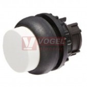 M22S-DRH-W Ovládací hlavice tlačítka, zvýšené tlačítko, s aretací, kroužek černý, bílá (216666)