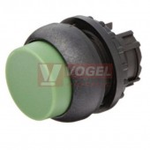 M22S-DRH-G Ovládací hlavice tlačítka, zvýšené tlačítko, s aretací, kroužek černý, zelená (216670)