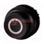 M22S-DRH-S-X0 Ovládací hlavice tlačítka, zvýšené tlačítko, s aretací, kroužek černý, černa O (216680)