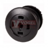 M22S-DP-S-X Tlačítko hřibové, bez aretace, kroužek černý, bez štítku, hřib černá (216730)