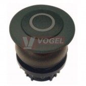 M22S-DRP-S-X0 Tlačítko hřibové, s aretací, kroužek černý, štítek černá O, hřib černá (216756)