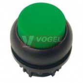 M22S-DRLH-G Ovládací hlavice tlačítka, prosvětlené, zvýšené, s aretací, kroužek černý, zelená (216798)