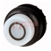 M22S-DRLH-W-X0 Ovládací hlavice tlačítka, prosvětlené, zvýšené, s aretací, kroužek černý, O bílá (216810)