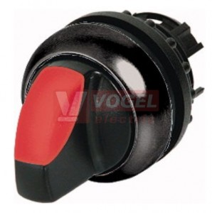 M22S-WRLK-R Ovládací hlavice přepínače, prosvětlená, 2 polohové, s aretací, kroužek černý, 60st, červená (216826)