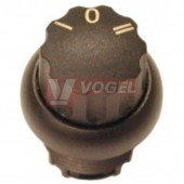 M22S-W3 Ovládací hlavice přepínače, otočná hlavice, bez aretace, kroužek černý, 40st, I-O-II (216862)