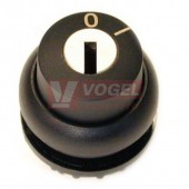 M22S-WRS Ovládací hlavice se zámkem, 2 polohové, s aretací, kroužek černý, MS1, 60st (216889)