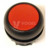 M22S-DRL-R Ovládací hlavice tlačítka, prosvětlené, zapuštěné, s aretací, kroužek černý, červená (216947)