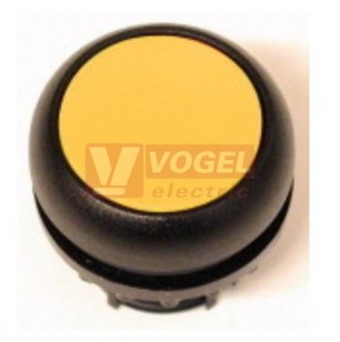 M22S-DRL-Y Ovládací hlavice tlačítka, prosvětlené, zapuštěné, s aretací, kroužek černý, žlutá (216951)