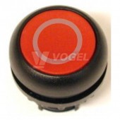 M22S-DRL-R-X0 Ovládací hlavice tlačítka, prosvětlené, zapuštěné, s aretací, kroužek černý, O červená (216958)