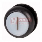 M22S-DRL-W-X1 Ovládací hlavice tlačítka, prosvětlené, zapuštěné, s aretací, kroužek černý, I bílá (216964)