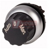 M22-WR3-X94 Ovládací hlavice přepínače, otočná hlavice, s aretací, kroužek titan, 60st, AUTO-0-MAN (226838)