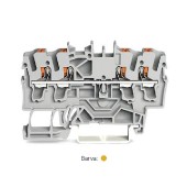 2202-1406 svorka průchozí, PUSH-IN 2,5mm2, žlutá, 2/2, š=5,2mm (WAGO TOPJOB S)