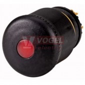 M22S-PVL Ovládací hlavice zastavení, vytažení, prosvětlená, černá (230962)