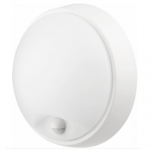 Svítidlo LED přisazené s PIR senzorem 12W (DITA ROUND W 12W PIR CCT) bílé, kruhové, 1350/1700lm, 3000/4000/6500K, živ.25000h, IP65, 10m, úhel záběru čidla 90°, úhel vyzař. 120°, pr.215mmx80mm (GXPS041v2)