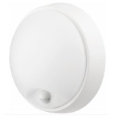 Svítidlo LED přisazené s PIR senzorem 12W (DITA ROUND W 12W PIR CCT) bílé, kruhové, 1350/1700lm, 3000/4000/6500K, živ.25000h, IP65, 10m, úhel záběru čidla 90°, úhel vyzař. 120°, pr.215mmx80mm (GXPS041v2)