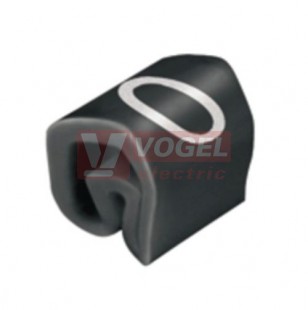CLI C 1-3 SW/WS 0 MP CableLine, návlečka na kabely a vodiče s potiskem "0" (horiz.), černo-bílá, š/v 4,2x3mm, pro vodiče s průřezem 1,5-4mm2, průměr 2,5-5mm, PVC, měkké, bez kadmia, MultiPack (0252611503)