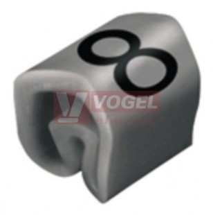 CLI C 1-3 GR/SW 8 MP CableLine, návlečka na kabely a vodiče s potiskem "8" (horiz.), zeleno-černá, š/v 4,2x3mm, pro vodiče s průřezem 1,5-4mm2, průměr 2,5-5mm, PVC, měkké, bez kadmia, MultiPack (0252611527)