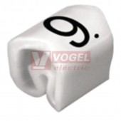 CLI C 1-3 WS/SW 9 MP CableLine, návlečka na kabely a vodiče s potiskem "9" (horiz.), bílo-černá, š/v 4,2x3mm, pro vodiče s průřezem 1,5-4mm2, průměr 2,5-5mm, PVC, měkké, bez kadmia, MultiPack (0252611530)
