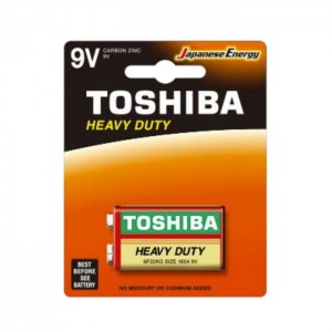 Baterie 9,0 V monočlánek zinek 6F22KGGBP-1UJ SS "Toshiba Heavy Duty", blistr/1ks (vel.1604)