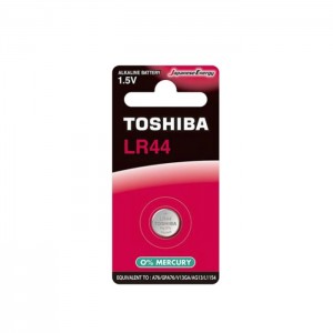 Baterie 1,50 V knofl. Alkalická LR44 BP-1C "Toshiba Special-Alkaline Button", blistr/1ks