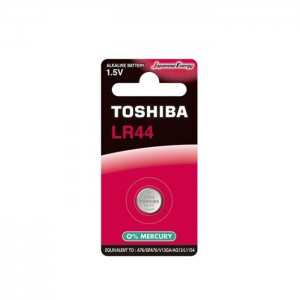 Baterie  1,50 V knofl. LR44 BP-1C Alkalická, Toshiba Special-Alkaline Button, blistr/1ks