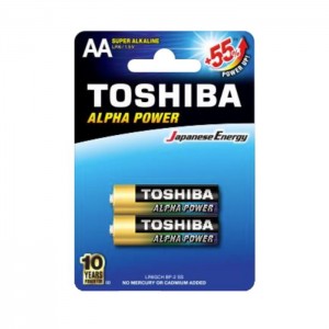 Baterie 1,50 V tužková alkalická LR6GCH BP-2 SS "Toshiba Alpha Power", blistr/2ks (vel.AA)