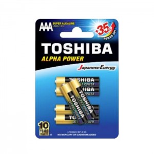 Baterie 1,50 V tužková alkalická LR03GCH BP-6 SS "Toshiba Alpha Power", blistr/6ks (vel.AAA)