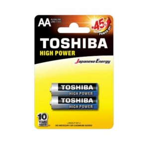 Baterie 1,50 V tužková alkalická LR6GCP BP-2 "Toshiba High Power", blistr/4ks (vel.AA)