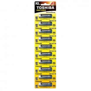 Baterie  1,50 V LR6 tužková lithiová, Toshiba LR6GCP BP1X10, High Power, balení/10ks (vel.AA)