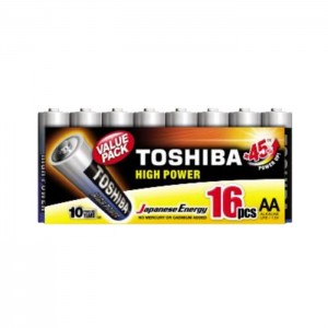 Baterie 1,50 V tužková alkalická LR6GCP MP-16 "Toshiba High Power", balení/16ks (vel.AA)