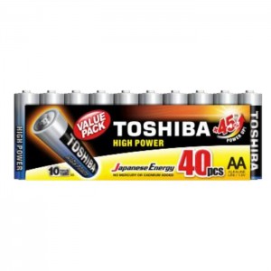 Baterie  1,50 V LR6 tužková lithiová, Toshiba LR6GCP MP-40, High Power, balení/40ks (vel.AA)