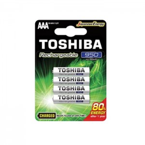 Baterie nabíjecí 1,20 V tužková TNH-03GAE BP-4C "Toshiba Rechargeable", blistr/4ks (vel.AAA)